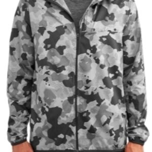 Russell Athletic Gray and Black Windbreaker Jacket